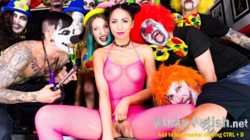 Julia De Lucia, Emilio Ardana - Intense clown BDSM group torture with gorgeous Romanian Julia De Lucia (CrowdBondage) | (FullHD | 2018)
