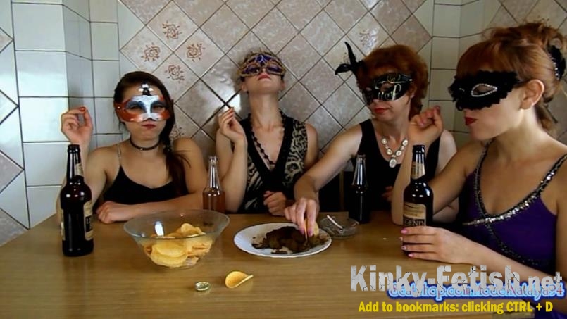 The morning Breakfast the four girls with ModelNatalya94 (FullHD | 2017)