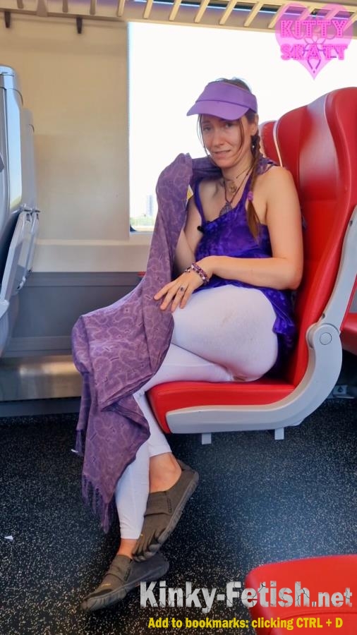 Kitty Skatt - Public Crowded Train Shit in White Leggings (SD | 2026)